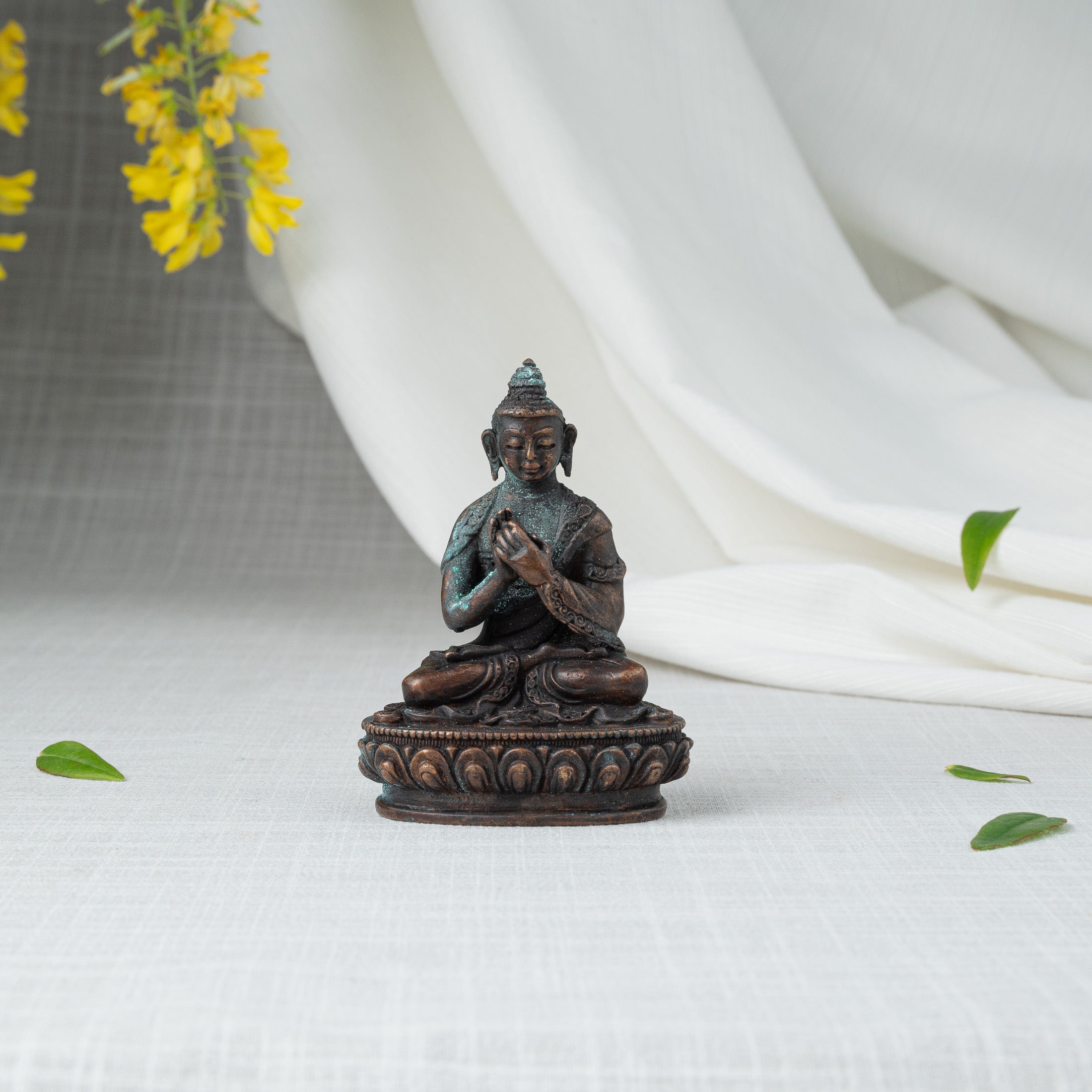 Front view of buddha statue