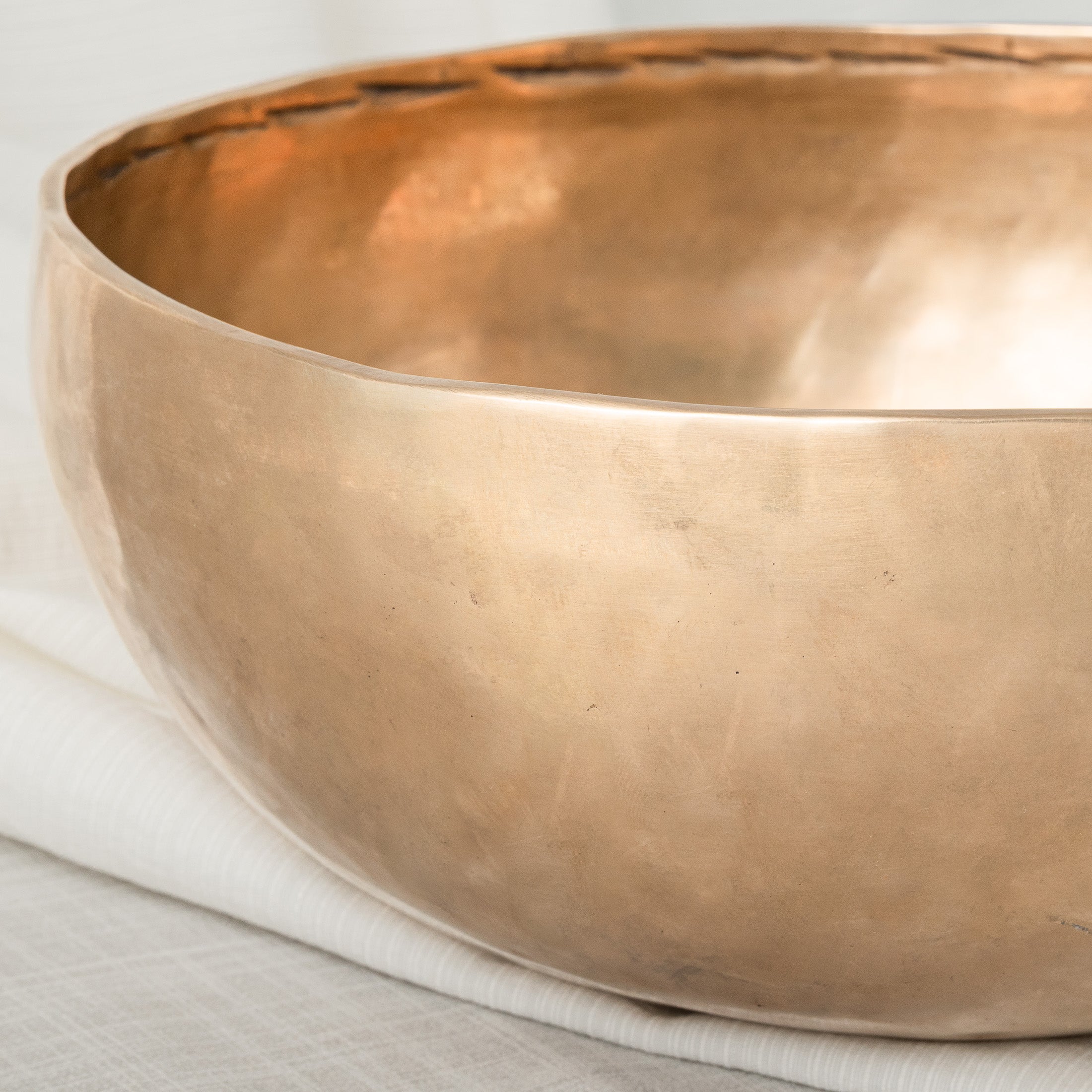 Detail shot of bottom of a singing bowl