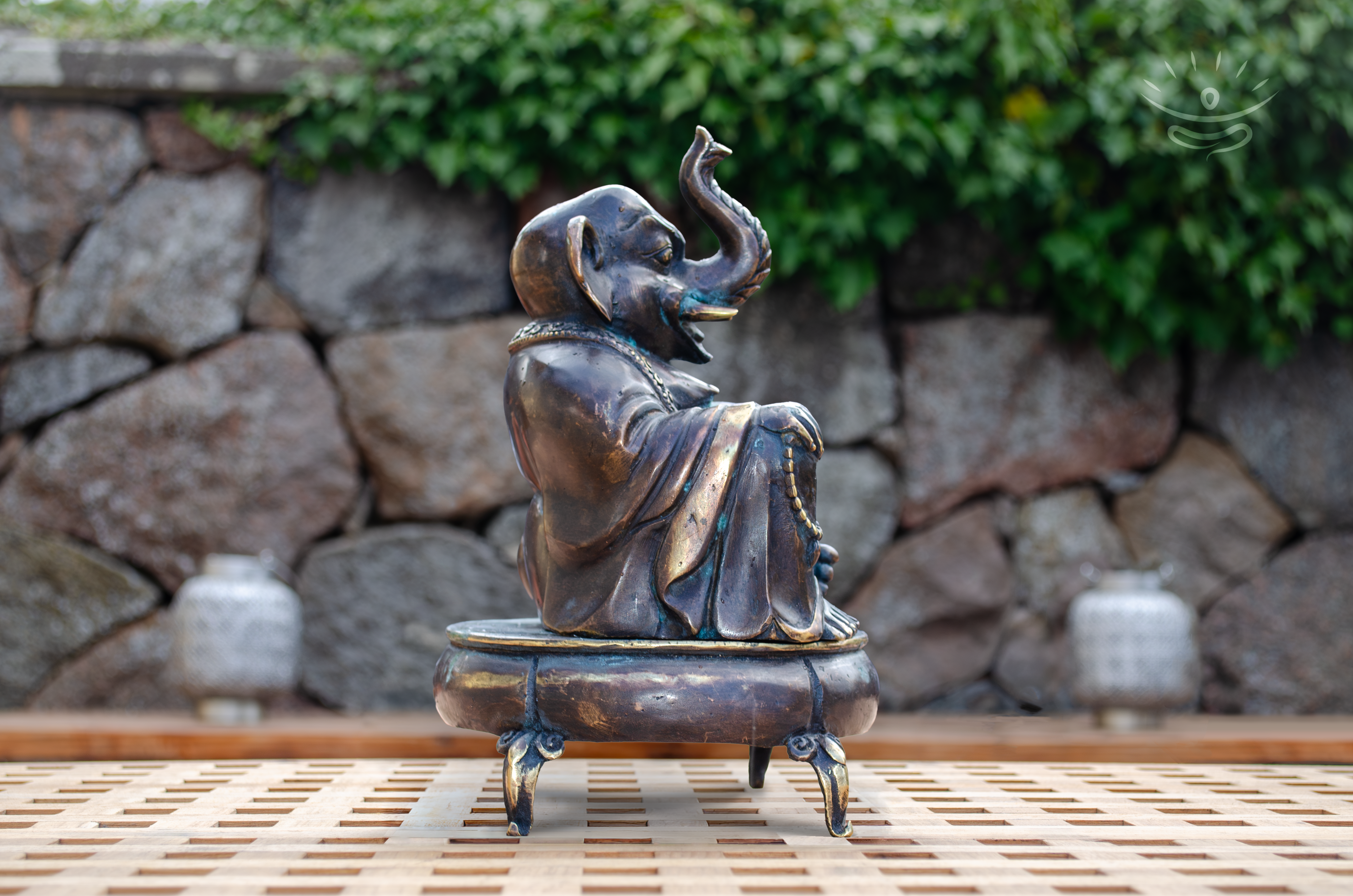 Ganesha Figur med Røgelsesbrænder - Siden