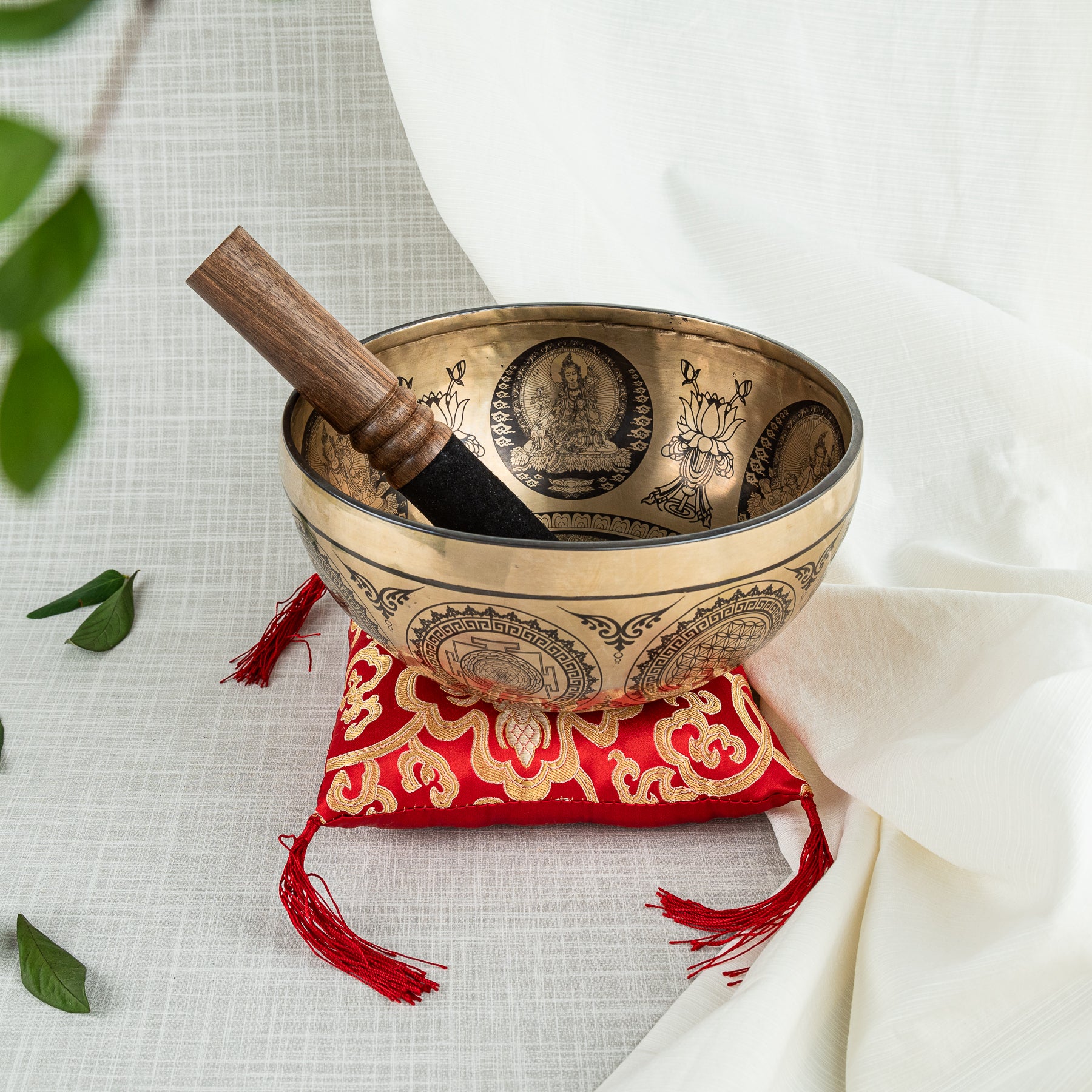 Tara Singing Bowl with cushion and mallet
