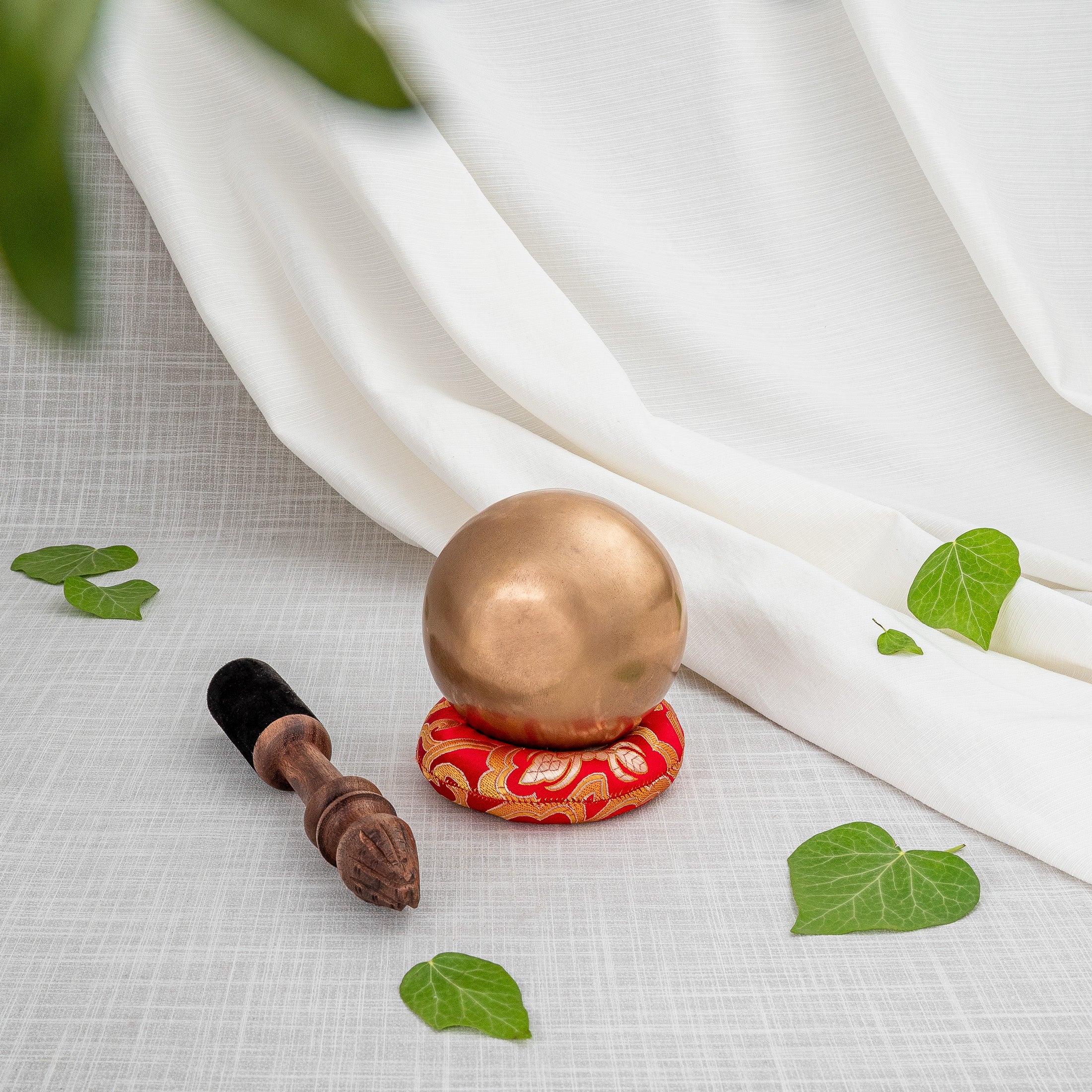 bottom view of small dim singing bowl