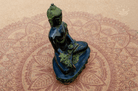 Green Finish Buddha Statue - Detail