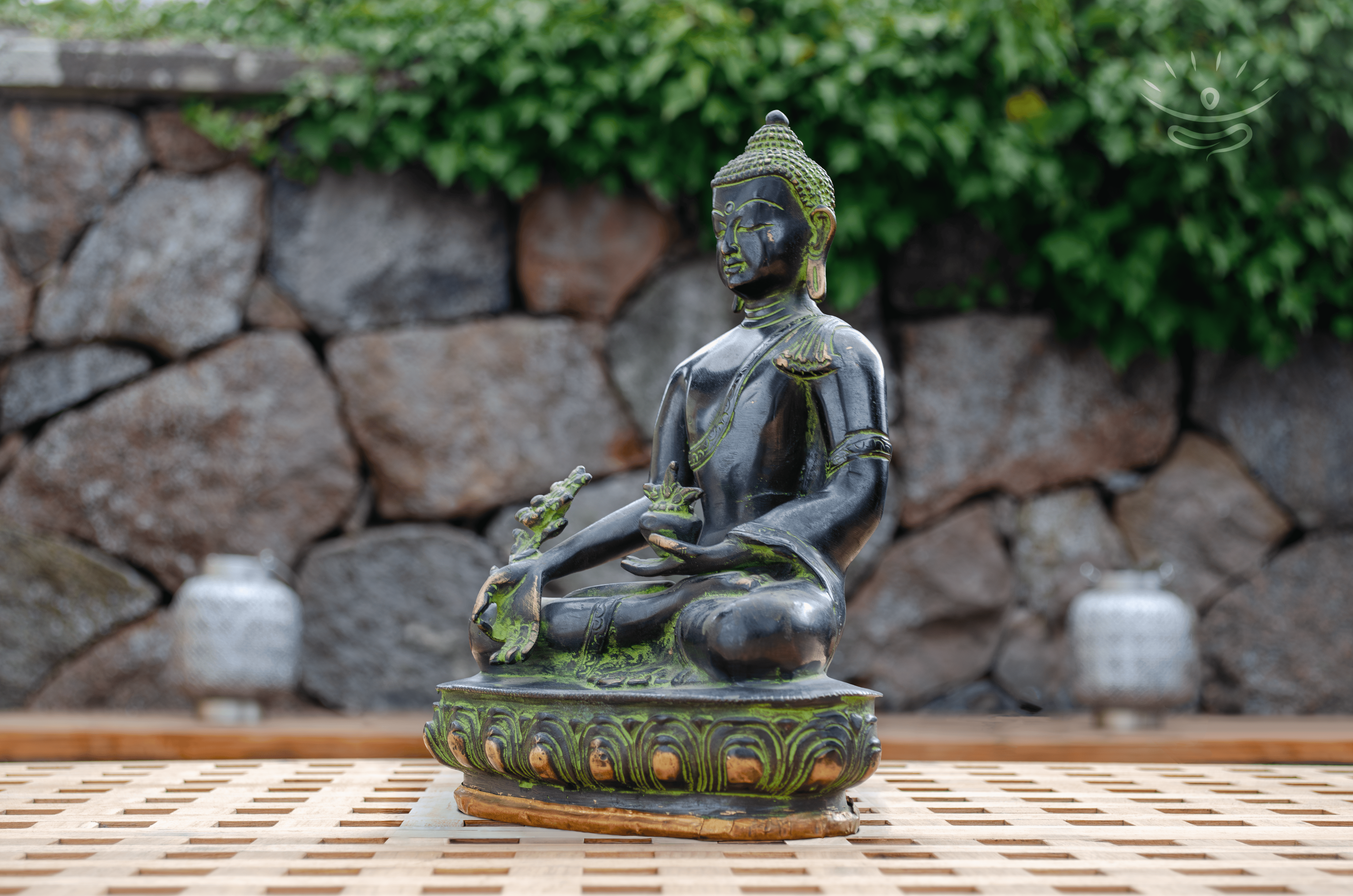 Green Finish Buddha Statue - Side