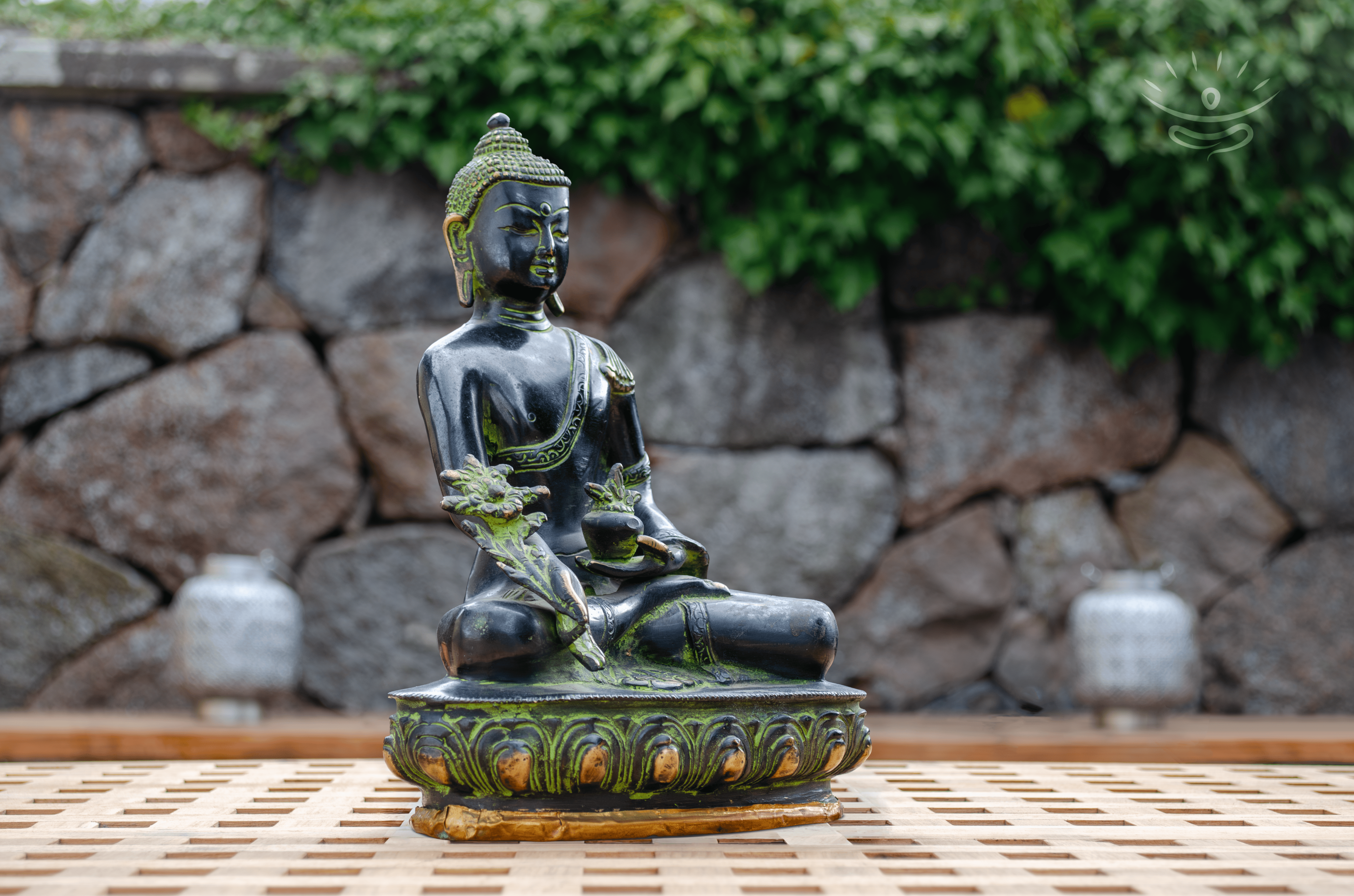 Green Finish Buddha Statue - Side