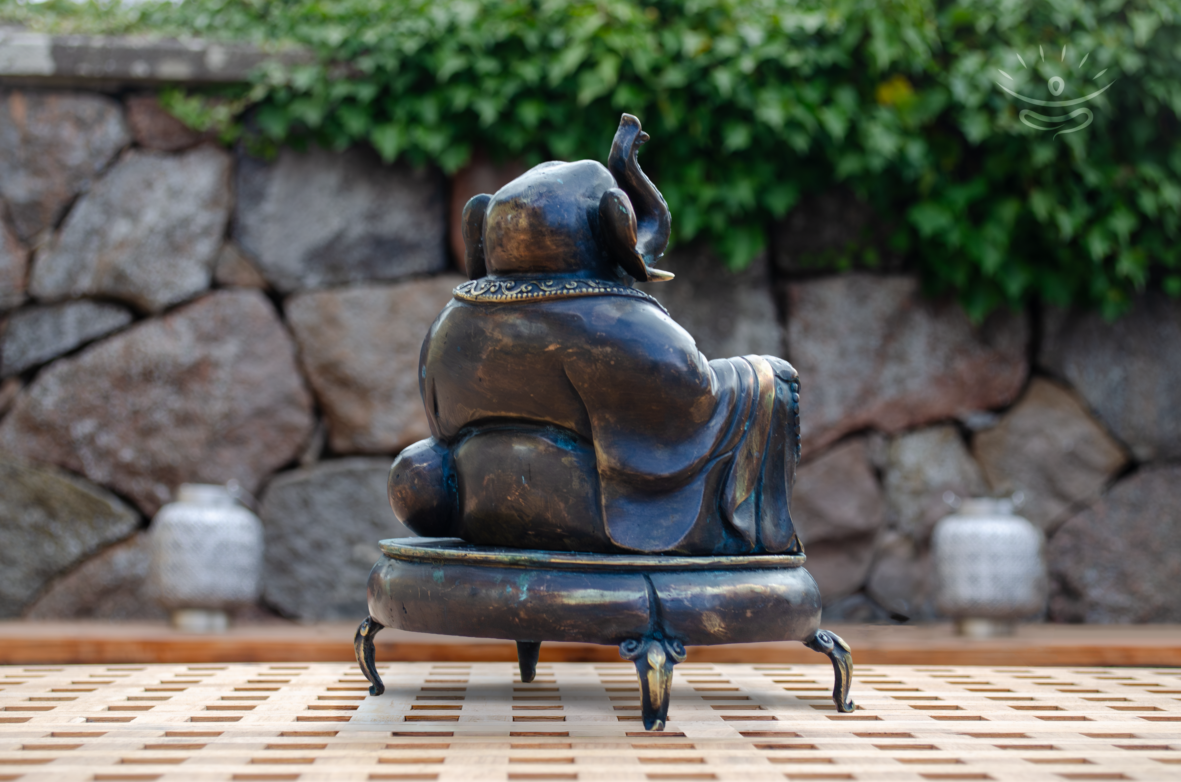 Ganesha Statue with Incense Burner - Back