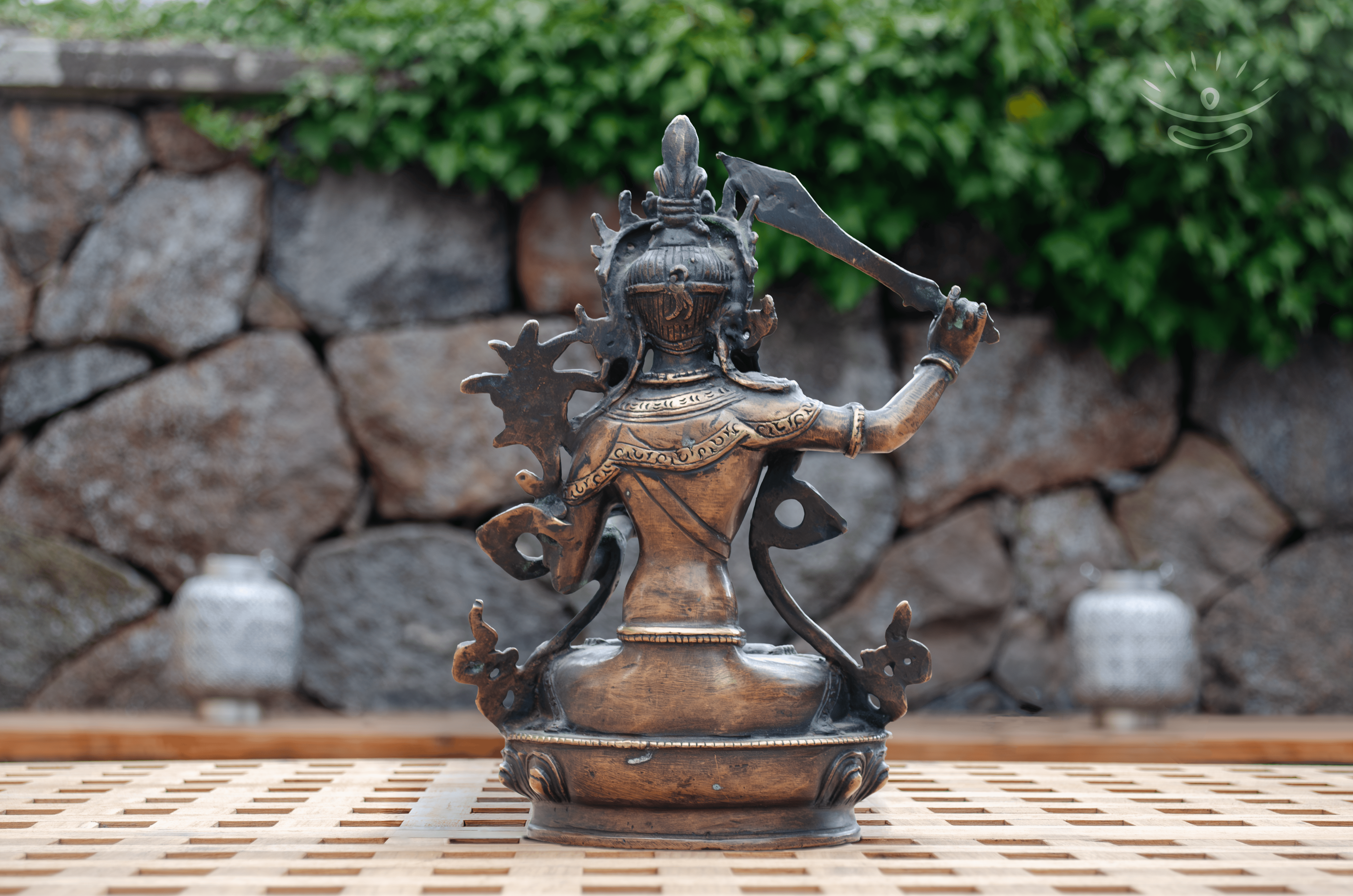 Manjushri Buddha Figur - Bagside