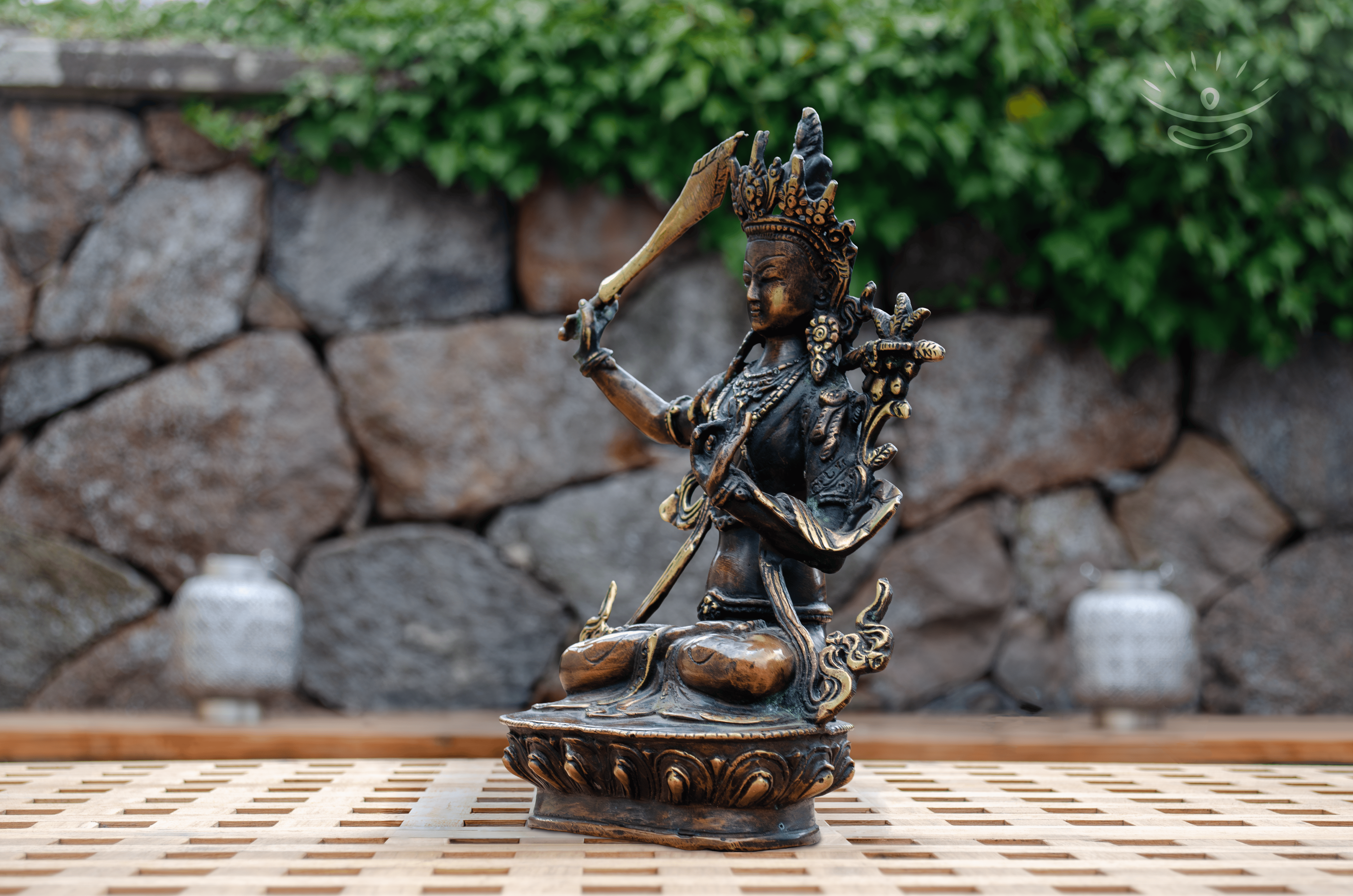 Manjushri Buddha Figur - Siden