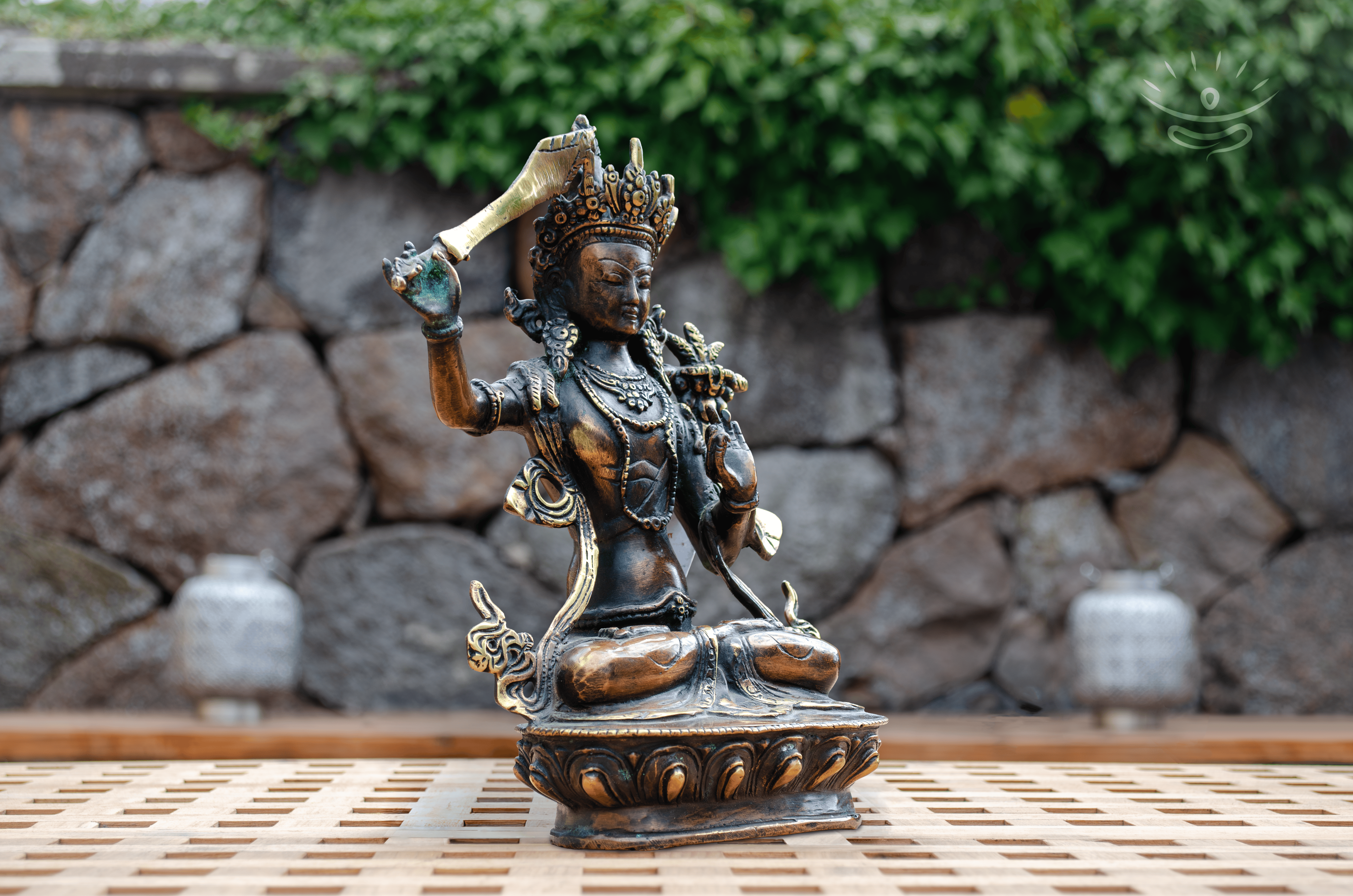Manjushri Buddha Figur - Siden