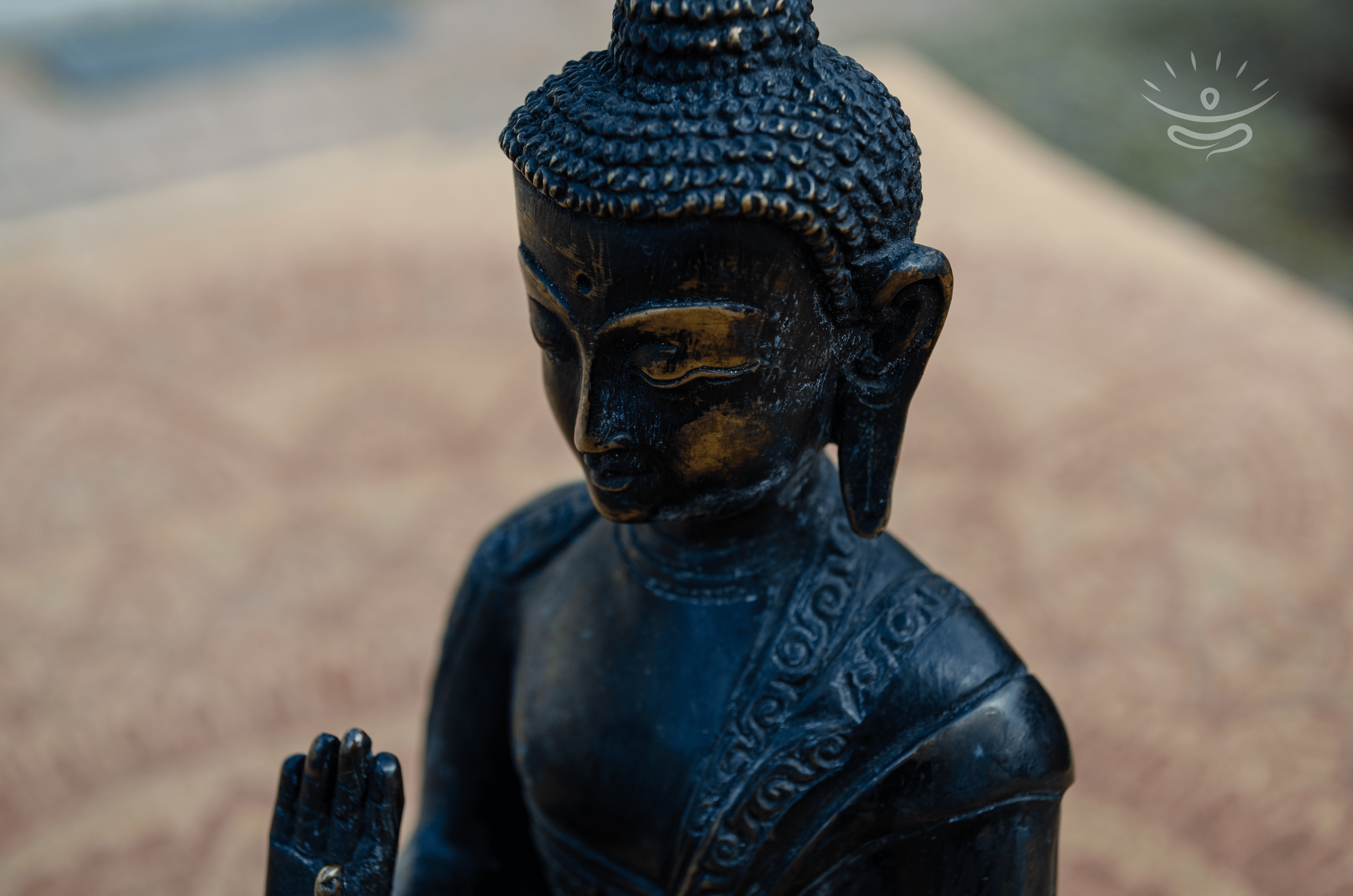 Abhaya Mudra Buddha Statue - Detail