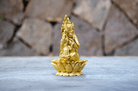 Golden Plated Ganesh Statue 12 cm - Side