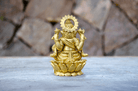 Golden Plated Ganesh Statue 12 cm - Back