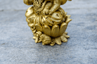 Golden Plated Ganesh Statue 10 cm - Detail
