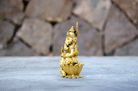 Golden Plated Ganesh Statue 10 cm - Side