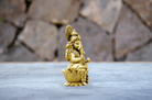 Golden Plated Ganesh Statue 10 cm - Side