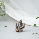 Silver Plated Ganesha Miniature Statue - Side