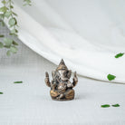 Silver Plated Ganesha Miniature Statue - Front