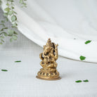 Gylden Ganesha Figur - Siden