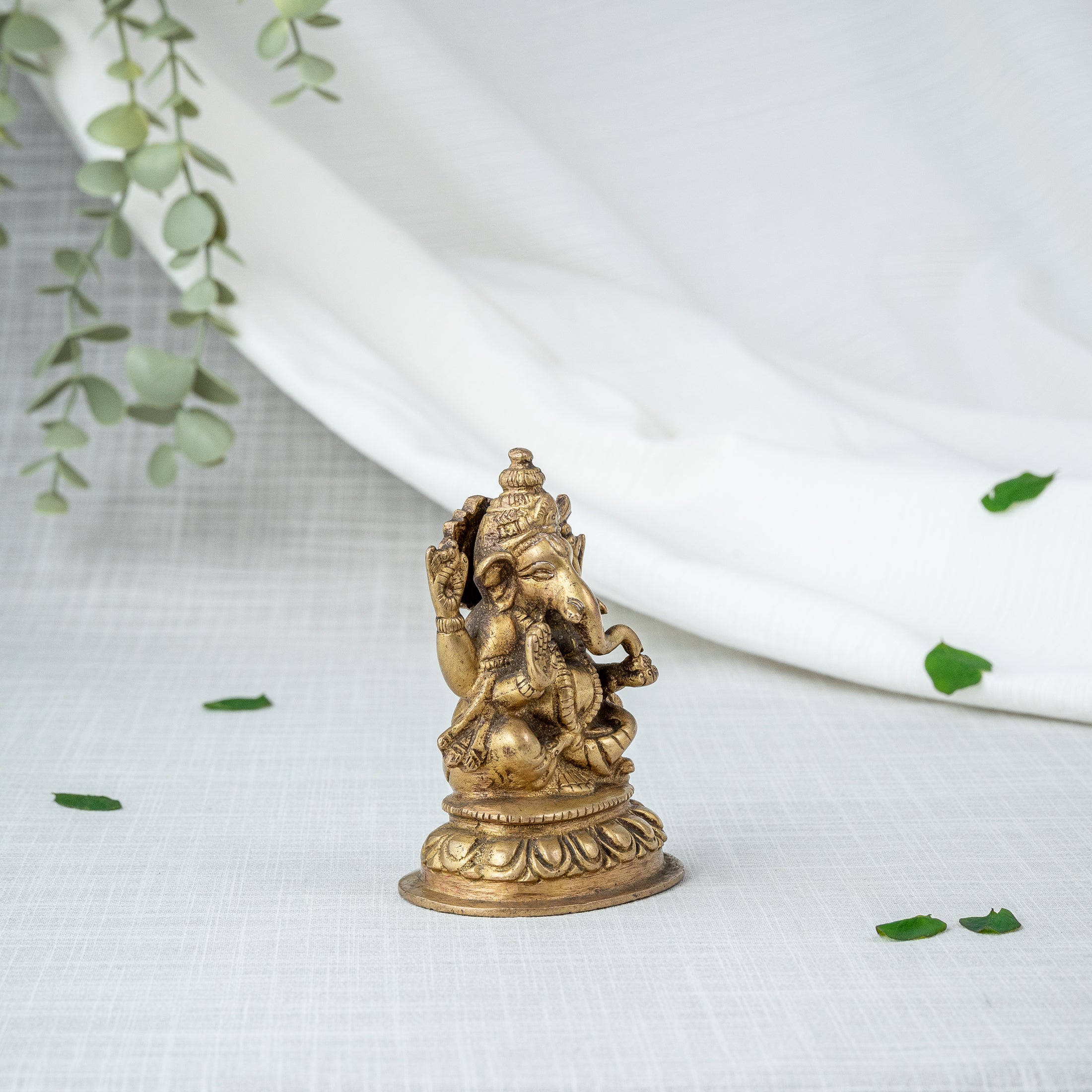 Golden Ganesha Statue - Side