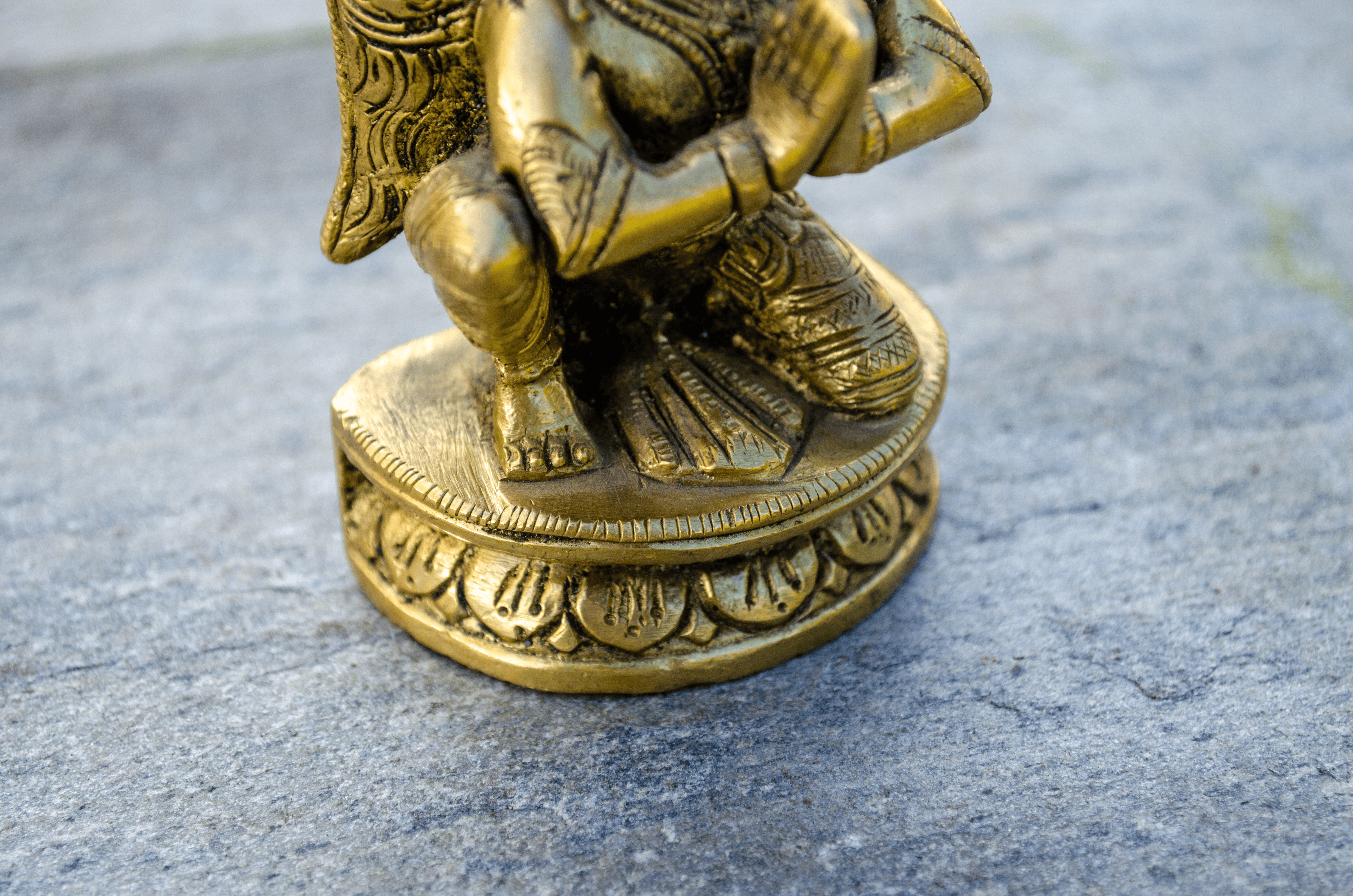 Small Golden Garuda Statue - Detail