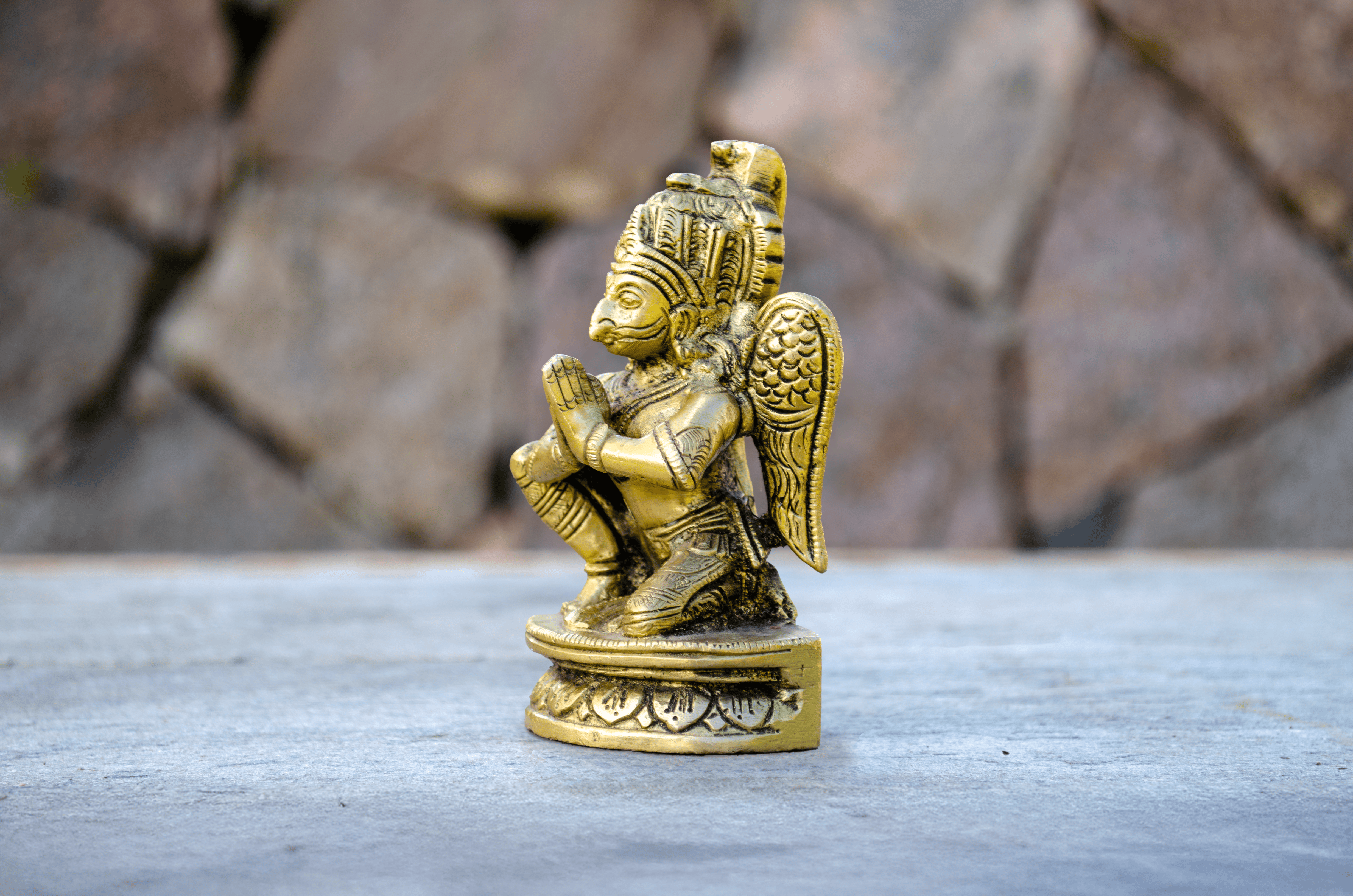 Small Golden Garuda Statue - Side