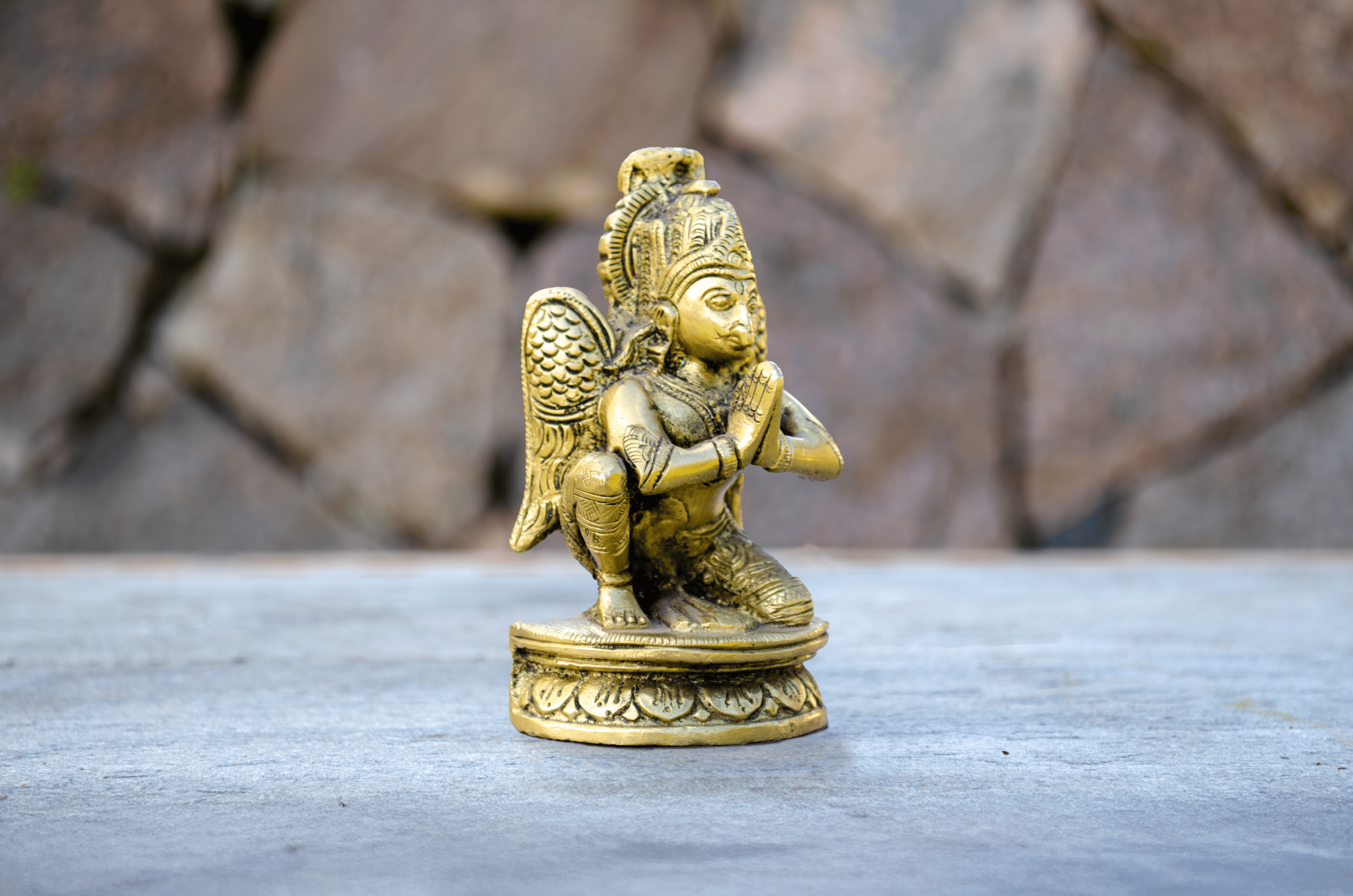 Small Golden Garuda Statue - Detail