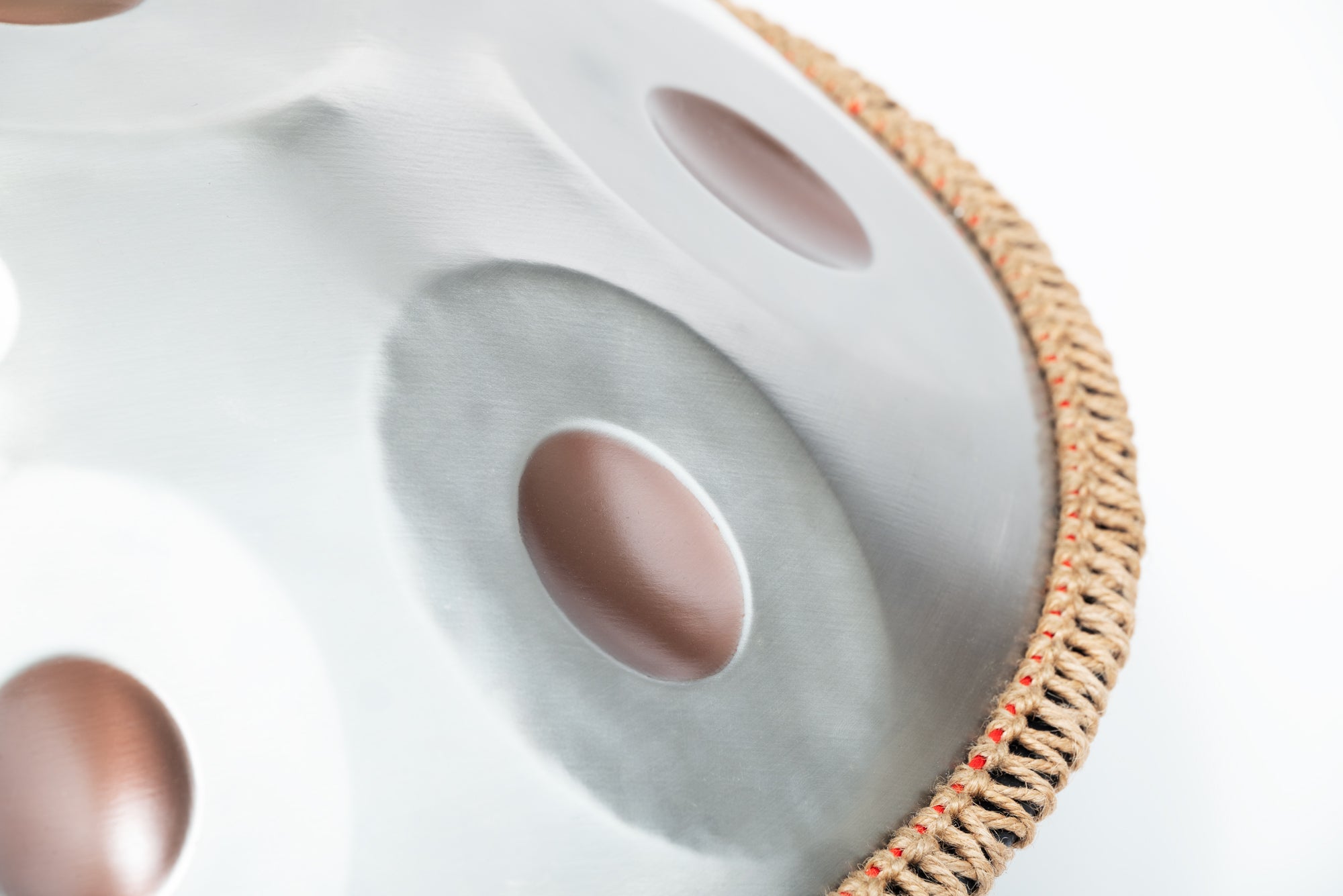 Detailbillede af tolv noter handpan