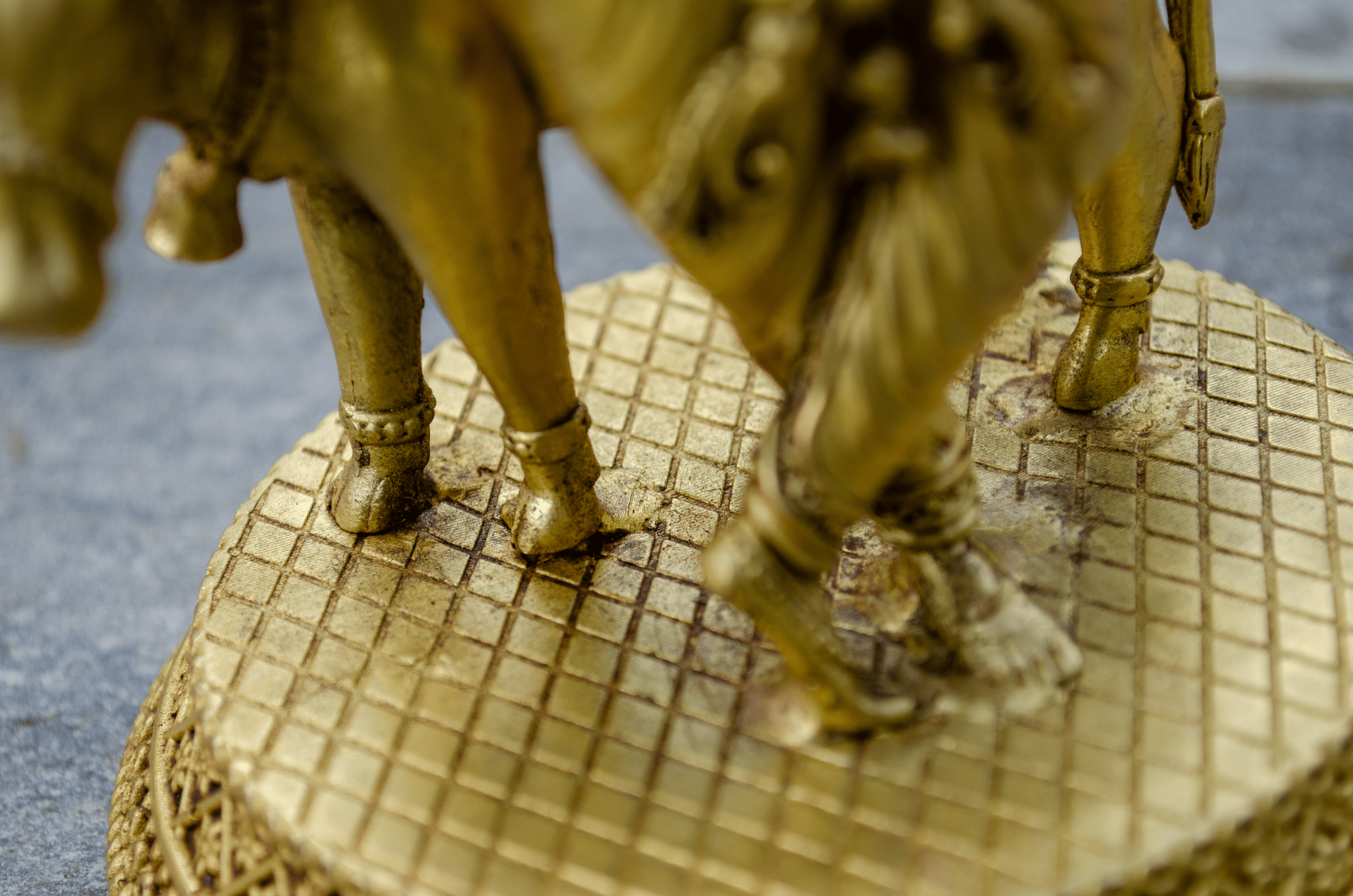 Krishna with Cow Statue - Detail