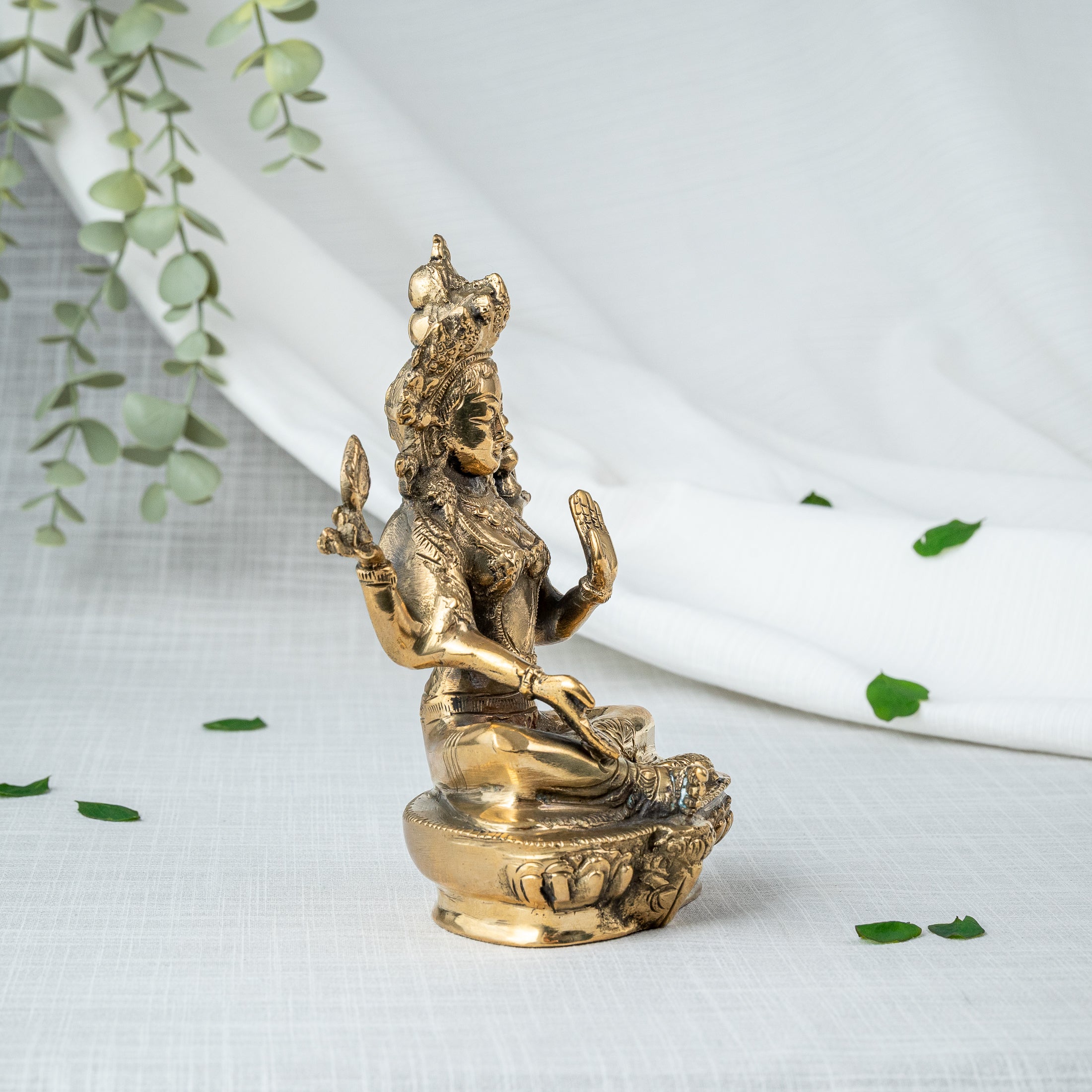 Lakshmi Statue Nepali Iconography - Front - Side