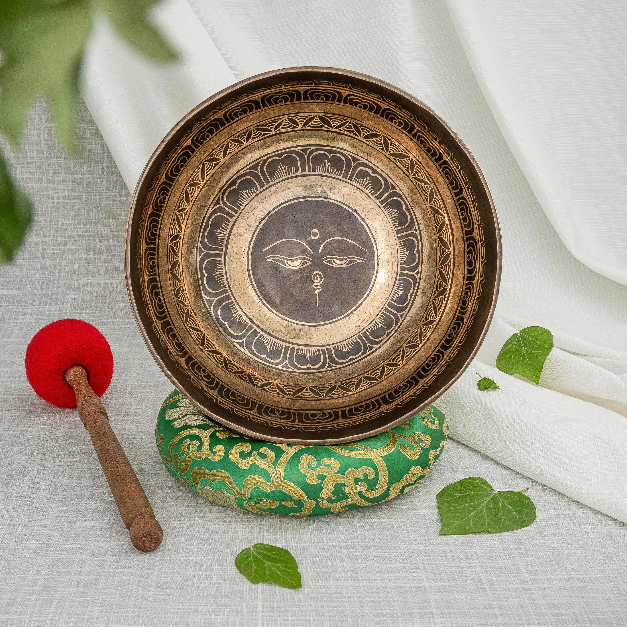 Inner view of Eyes of Buddha Singing Bowl