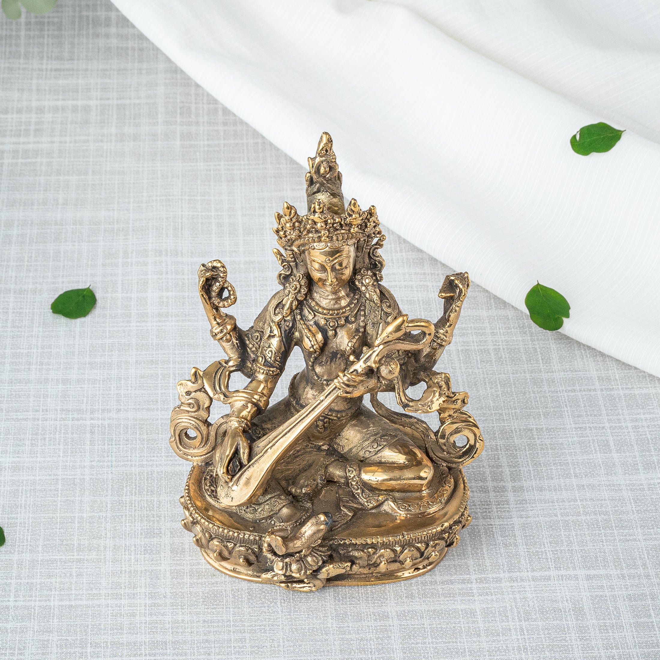 Saraswati Statue Nepali Iconography - Top