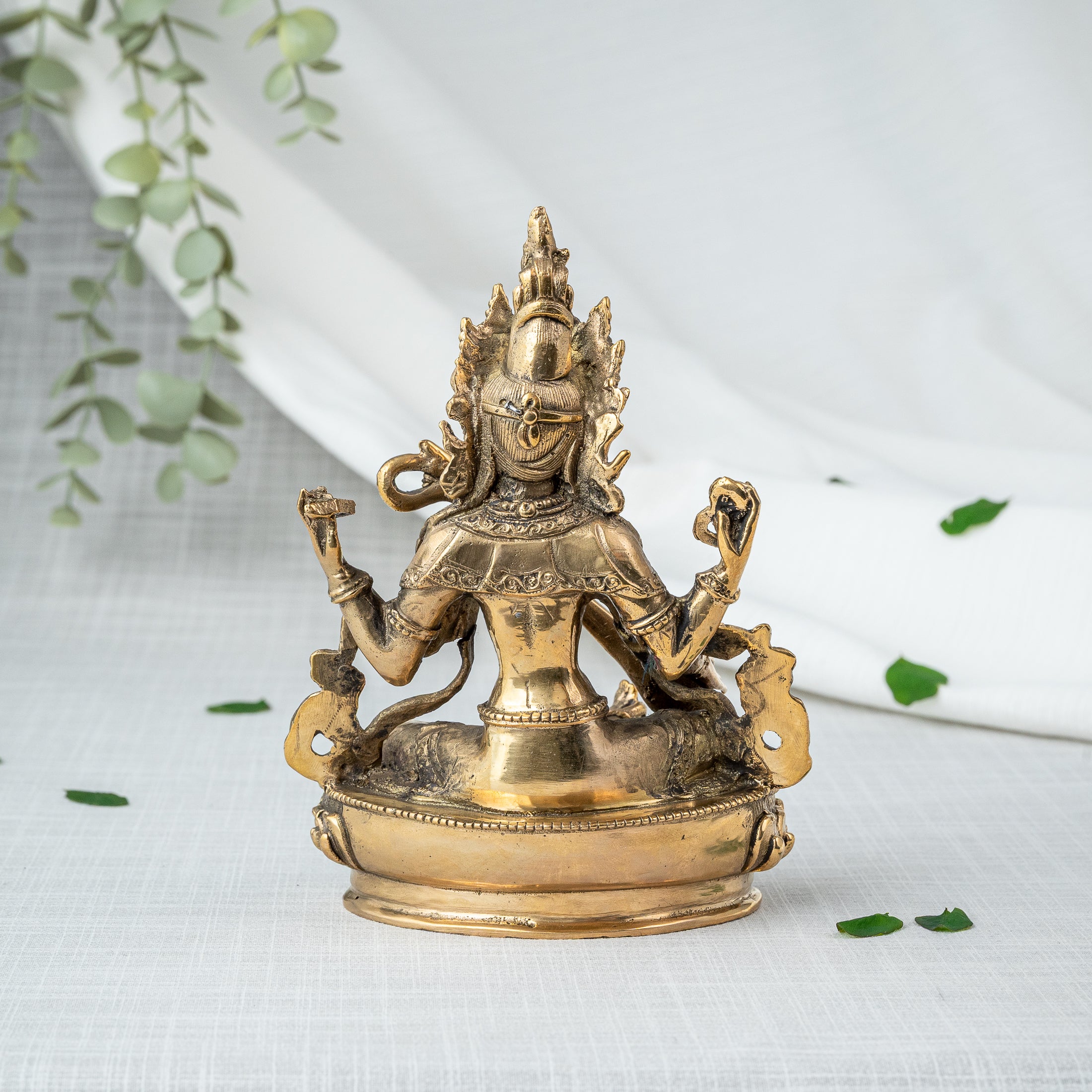 Saraswati Statue Nepali Iconography - Back