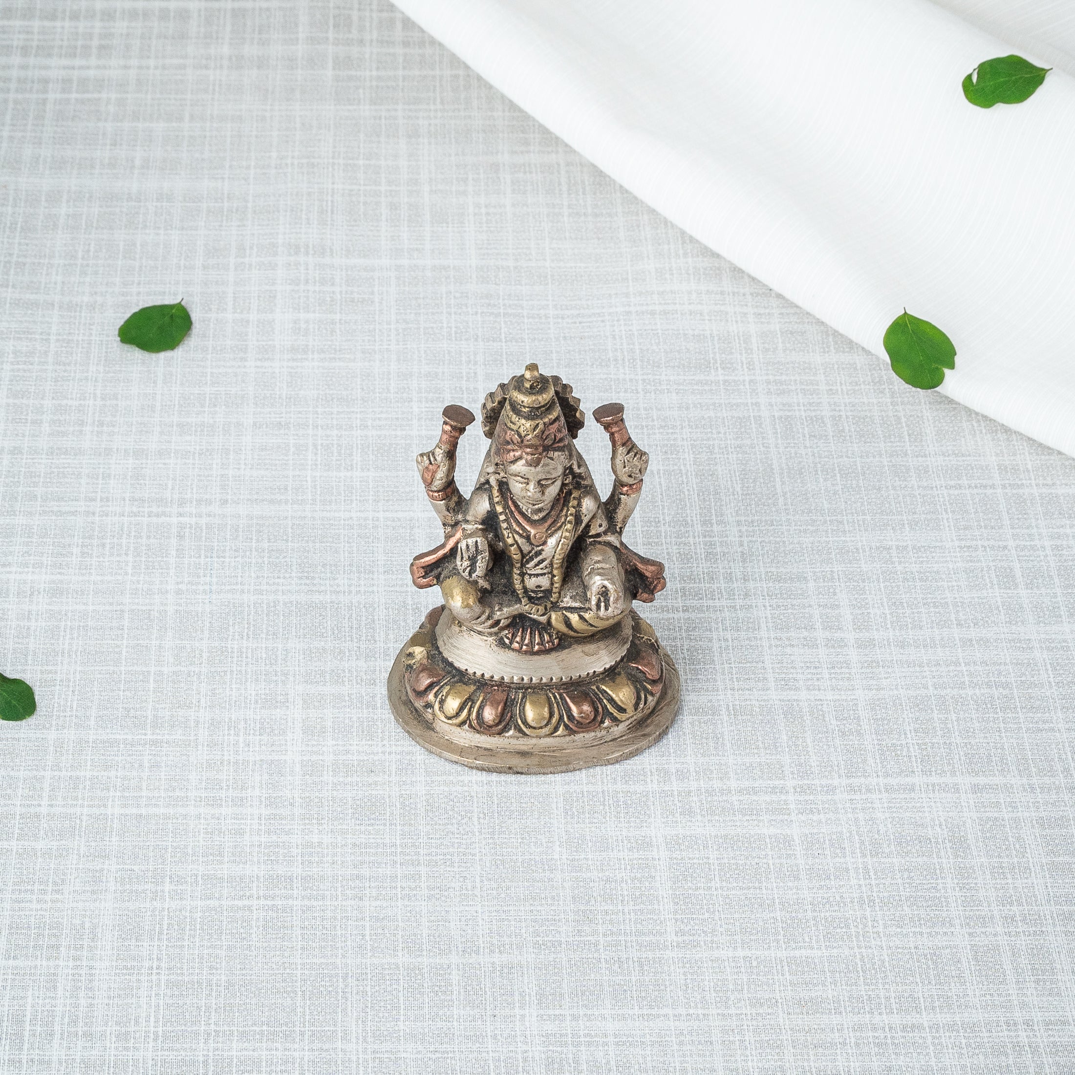 Silver Plated Lakshmi Statue - Top