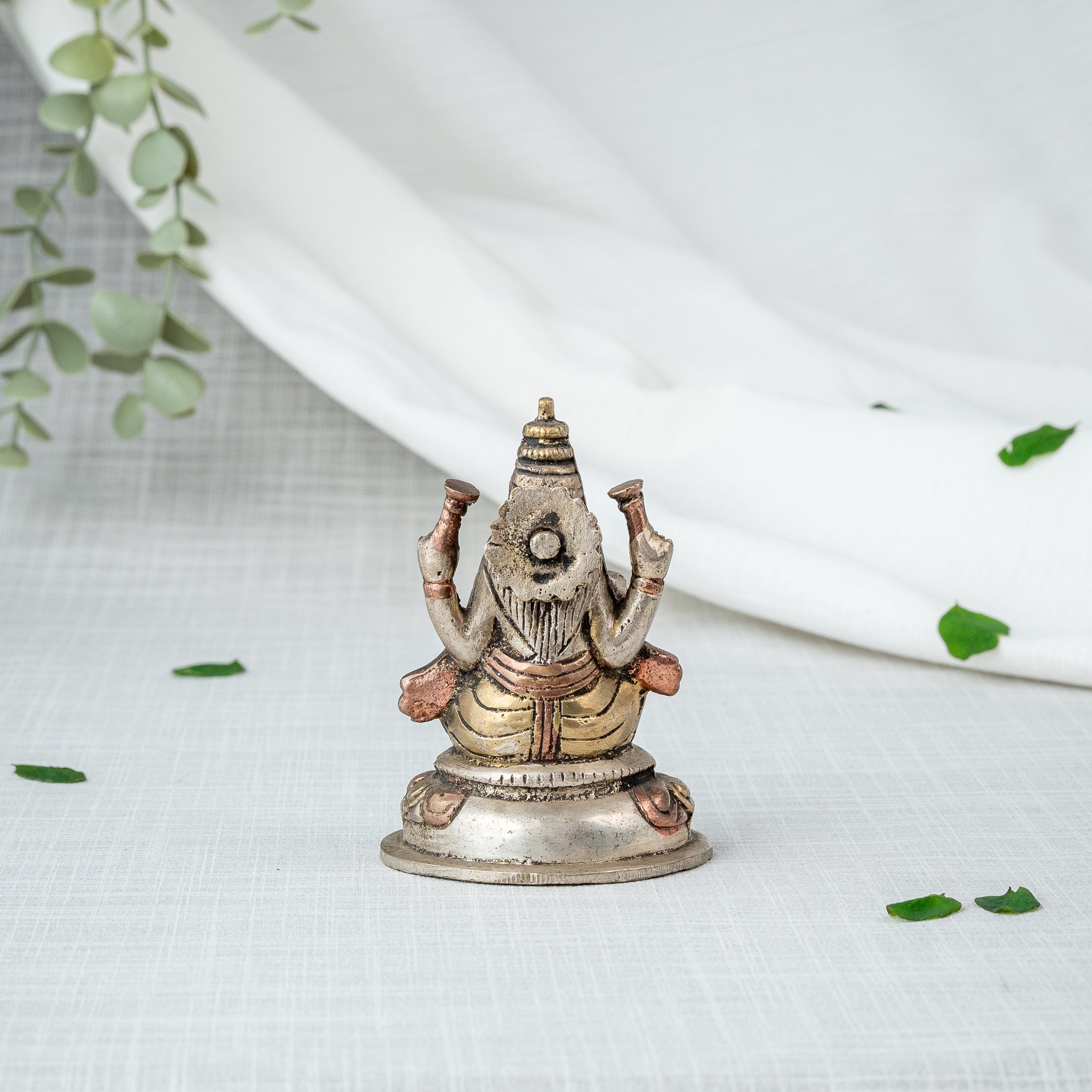 Silver Plated Lakshmi Statue - Back