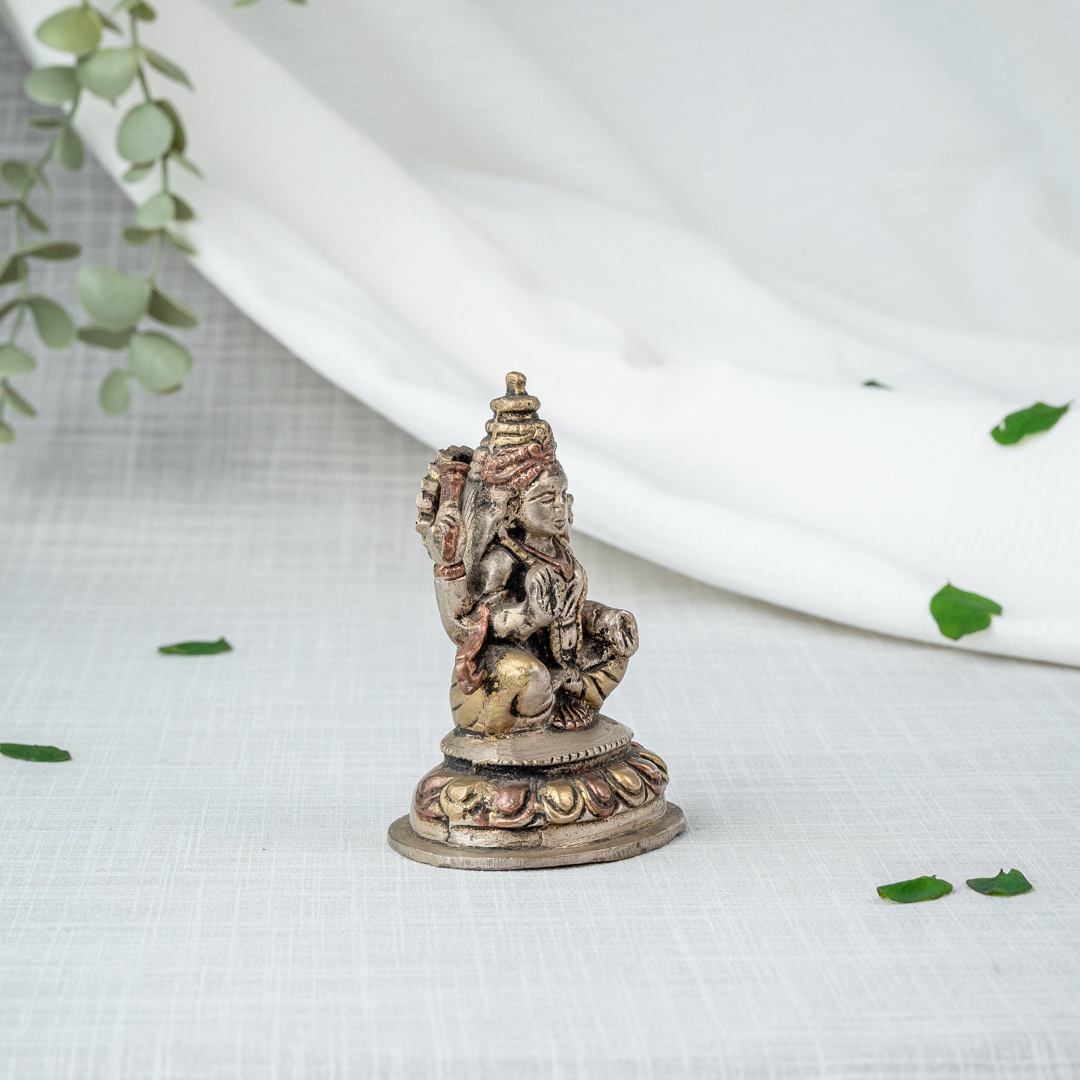 Silver Plated Lakshmi Statue - Side