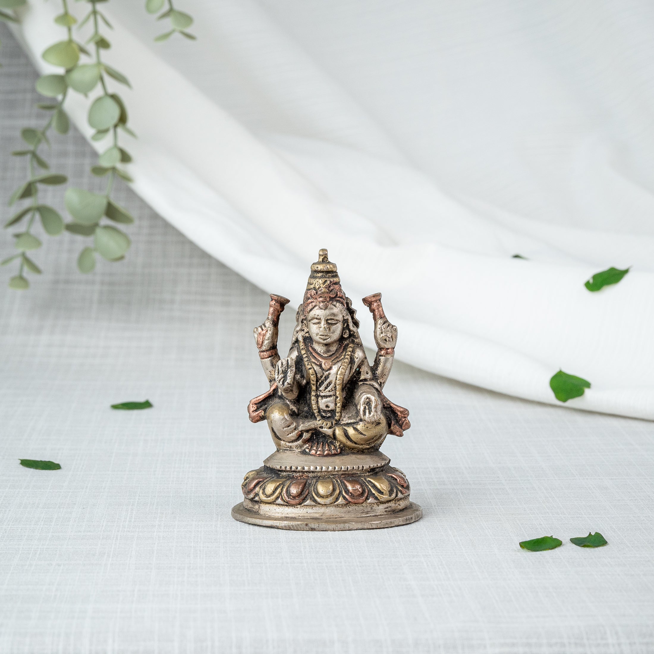 Silver Plated Lakshmi Statue - Front